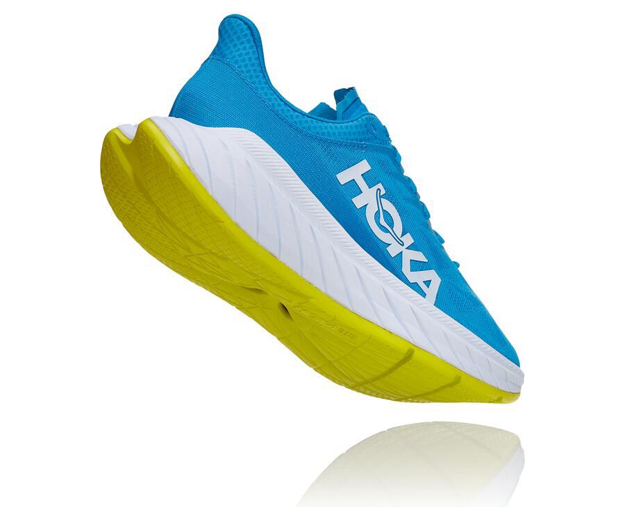 Tenis Hoka One One Masculino Azuis/Branco - Carbon X 2 - 107-OGVATU